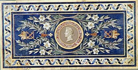 Table de mosaïques, au Charles X à l'antique, image 1/1