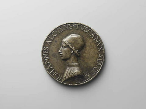 Médaille : Giovanni Lodovico Toscani / inscription dans une couronne de lauriers