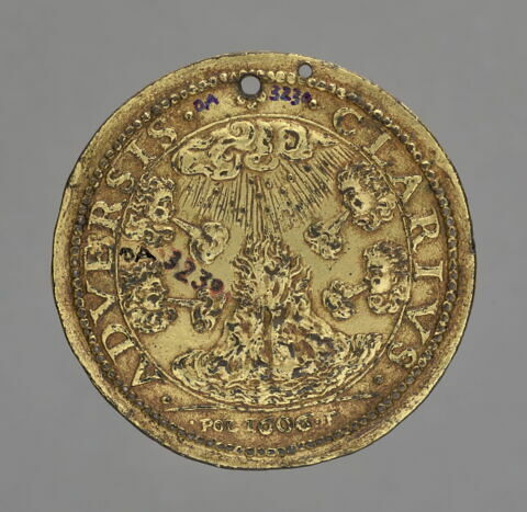 Médaille : Jean-Louis de Nogaret de La Valette, duc d'Epernon (1554-1642) / un volcan battu par les vagues, les vents et la grêle, image 2/2