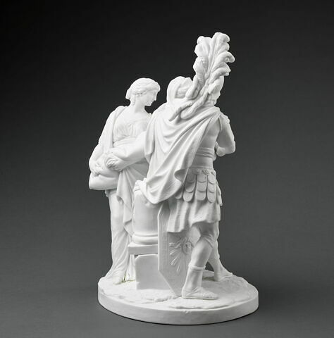 Groupe en biscuit de porcelaine : Les adieux d'Hector et d'Andromaque, image 3/9