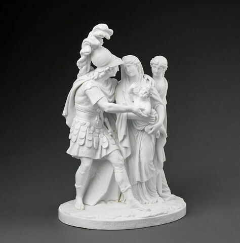 Groupe en biscuit de porcelaine : Les adieux d'Hector et d'Andromaque, image 4/9