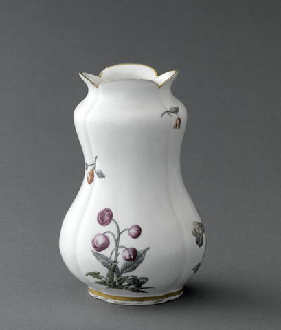 Vase à oignons, à décor de fleurs polychromes, d'une paire (OA 8043), image 5/6