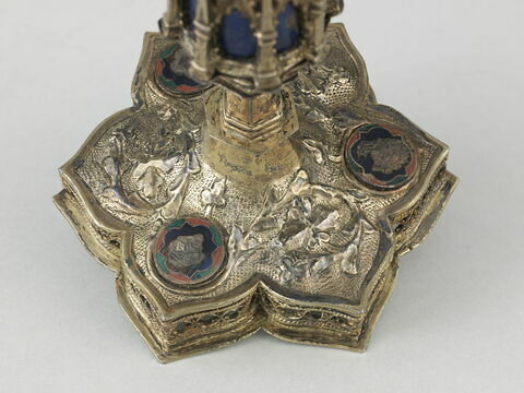 Pied de calice ou de reliquaire transformé en chandelier, image 3/5