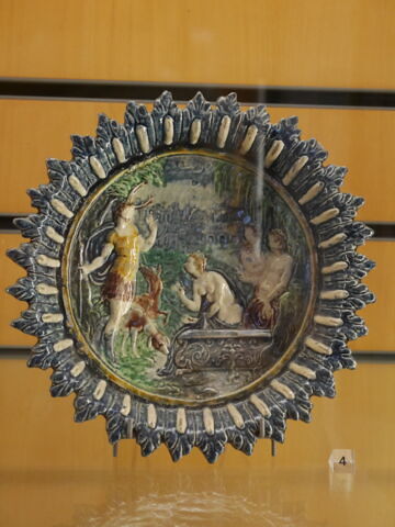 Plat circulaire : Diane et Actéon, image 6/6