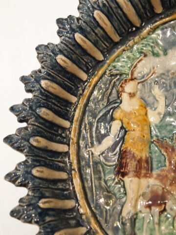 Plat circulaire : Diane et Actéon, image 3/6