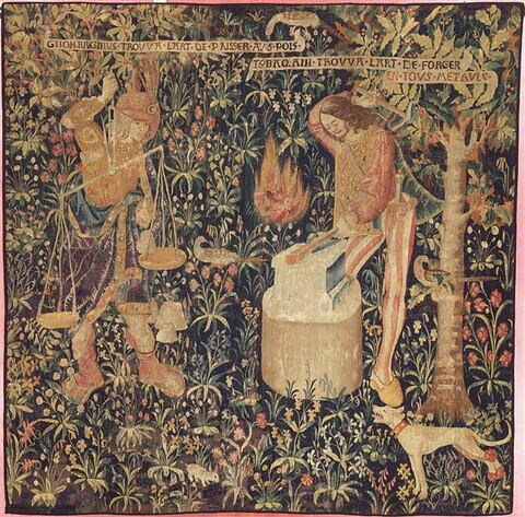 Tapisserie : la Pesée et l'art de forger, image 5/6