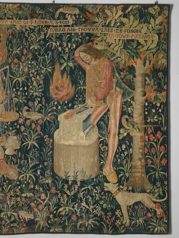 Tapisserie : la Pesée et l'art de forger, image 3/6