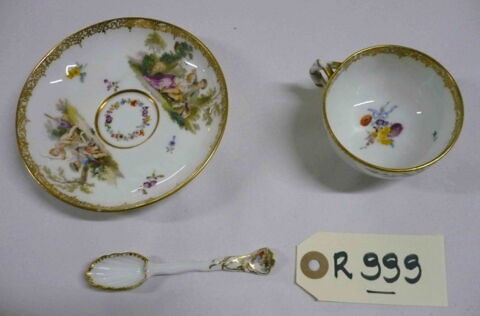 Tasse, soucoupe et cuillère d'un service de six pièces (R 995 à 1000), image 8/8