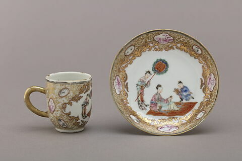 Tasse à café et sa soucoupe d'un service à thé et à café de dix pièces (R 1198 à 1207), image 4/6