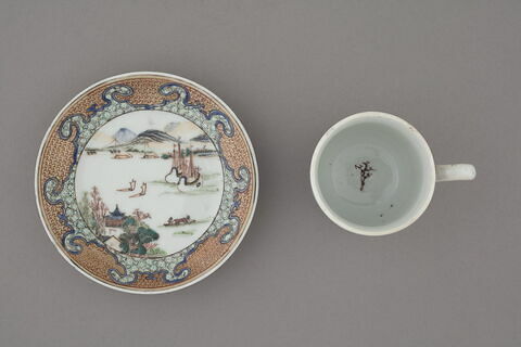 Tasse à café avec soucoupe, d'un service à thé et à café de douze pièces (R 1208 à 1219)
Chine, Yong Tcheng, marque., image 2/4