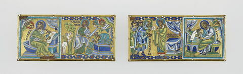 Plaque d'une croix (bras dextre) : saint Marc, le sacrifice d'Isaac par Abraham, image 2/5