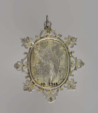 Médaillon ovale avec la Vierge à l'enfant et saint Jean Baptiste, image 2/2