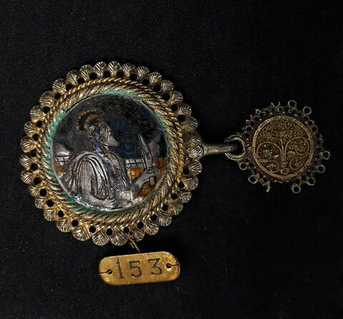 Agrafe en argent émaillé et doré