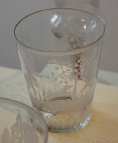 Verre, d'une suite de cinq (OAP 42 à OAP 46), représentant des sujets de chasse, image 3/3