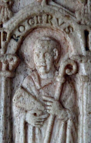 Plaque de reliure : deux évêques de Beauvais : Hervé (987-998) et Roger (mort en 1016 ou 1022), fils d'Eudes Ier de Champagne et de Blois, chancelier du roi, image 3/6