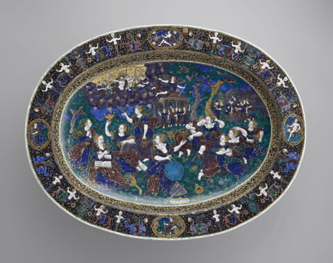 Plat ovale : Les Vierges sages et les Vierges folles