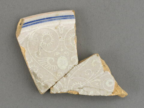 Fragments de l'aile d'une assiette