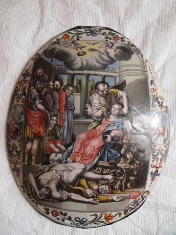 Plaque : le martyre de sainte Agathe