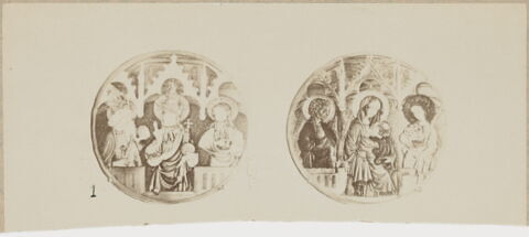Valve de miroir : Vierge et l'Enfant entre sainte Catherine et saint Jean l’évangéliste, image 3/4