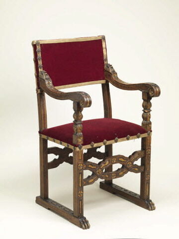 Fauteuil partiellement doré, image 5/8