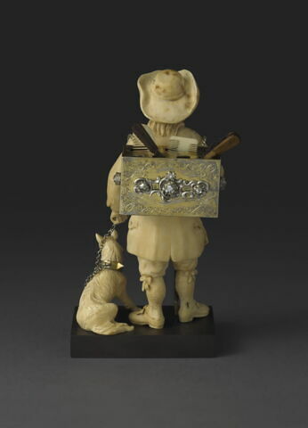 Statuette de colporteur : barbier ambulant avec son chien, image 2/8
