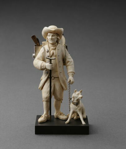 Statuette de colporteur : barbier ambulant avec son chien, image 6/8