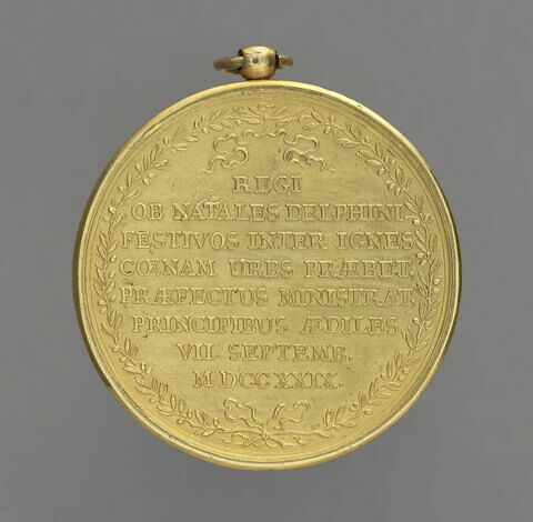 Médaille : Louis XV / inscription, image 2/2