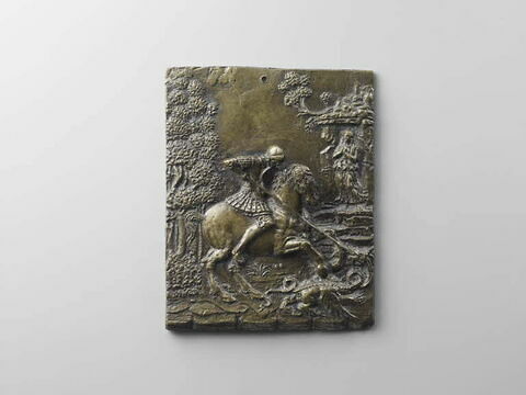Plaquette : saint Georges terrassant le dragon