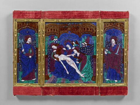 Triptyque : La Vierge de pitié entre saint Pierre et saint Paul