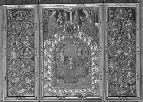 Triptyque : le Couronnement de la Vierge (trois plaques), image 4/5
