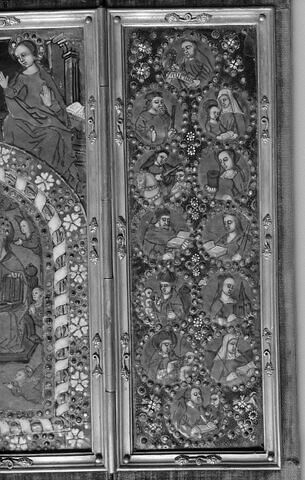 Triptyque : le Couronnement de la Vierge (trois plaques), image 5/5