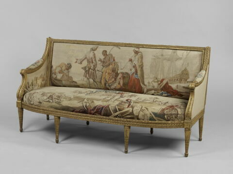 Canapé à joues, d'une suite de deux (avec OA 10506 2) et de huit fauteuils 