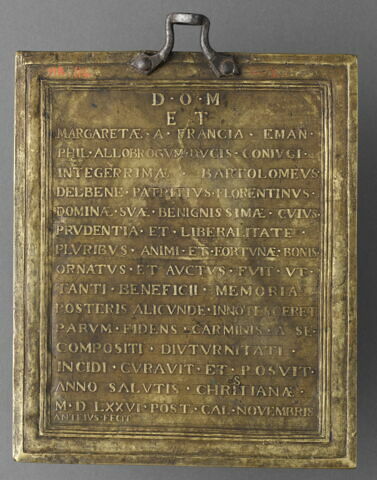 Plaque funéraire de Marguerite de France, duchesse de Savoie (1523-1574), image 2/2