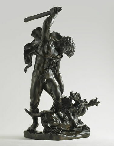 Groupe sculpté : Hercule terrassant l'Hydre de Lerne