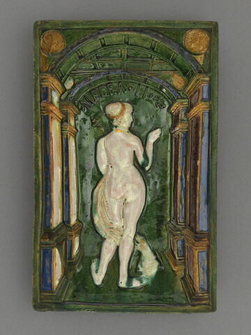 Plaque de poêle rectangulaire : Médée