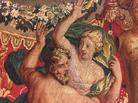 Fragment de la tapisserie Le Triomphe d'Hercule : Hercule tuant le centaure Nessus, de la tenture des Triomphes des Dieux, image 9/13