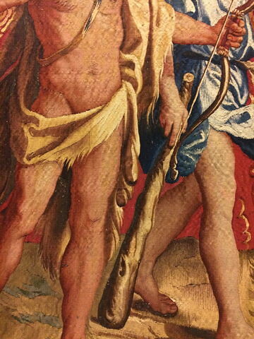 Fragment de la tapisserie Le Triomphe d'Hercule : Hercule tuant le centaure Nessus, de la tenture des Triomphes des Dieux, image 11/13