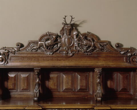 Buffet à étagère en chêne ciré, image 2/4