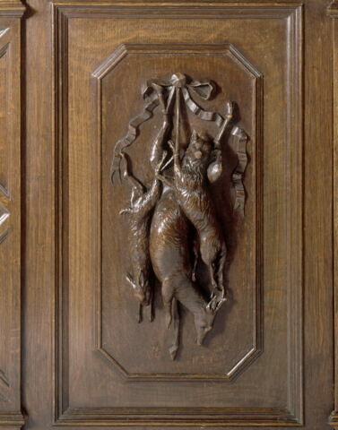 Buffet à étagère en chêne ciré, image 4/4