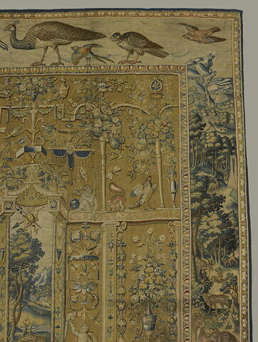 Le roi de Babylone Nabuchodonosor parmi les bêtes des champs, d'une tenture de l'Ancien Testament à grotesques, image 7/10