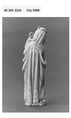 Statuette : Vierge à l'enfant debout, image 2/8