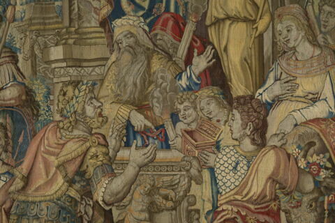 Scène d'offrande, d'une tenture de l'Histoire de Pompée, image 3/6