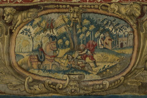 Scène d'offrande, d'une tenture de l'Histoire de Pompée, image 6/6