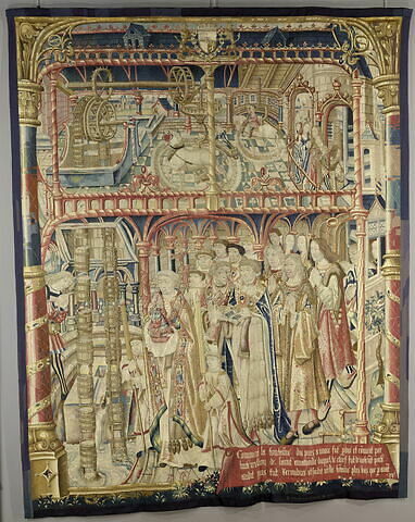 Tapisserie : 12ème pièce de la tenture de saint Anatoile de Salins représentant le Miracle de l'eau, image 1/4