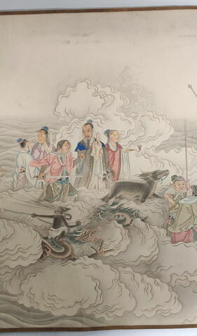 Rouleau. L'empereur Qianlong sur son char poursuivant les vices, image 15/21