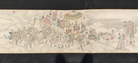Rouleau. L'empereur Qianlong sur son char poursuivant les vices, image 20/21