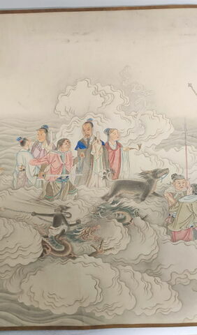 Rouleau. L'empereur Qianlong sur son char poursuivant les vices, image 6/21