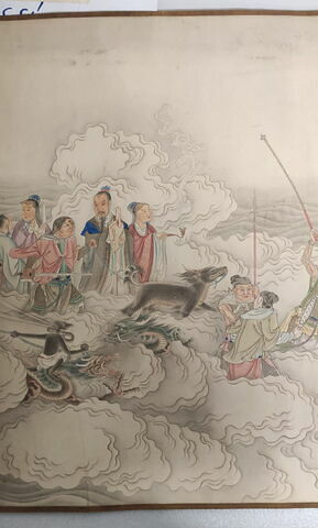 Rouleau. L'empereur Qianlong sur son char poursuivant les vices, image 8/21