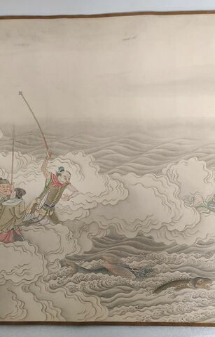 Rouleau. L'empereur Qianlong sur son char poursuivant les vices, image 9/21