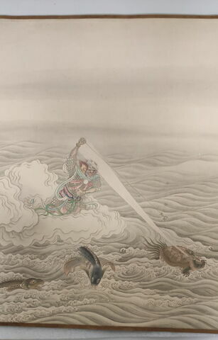 Rouleau. L'empereur Qianlong sur son char poursuivant les vices, image 10/21